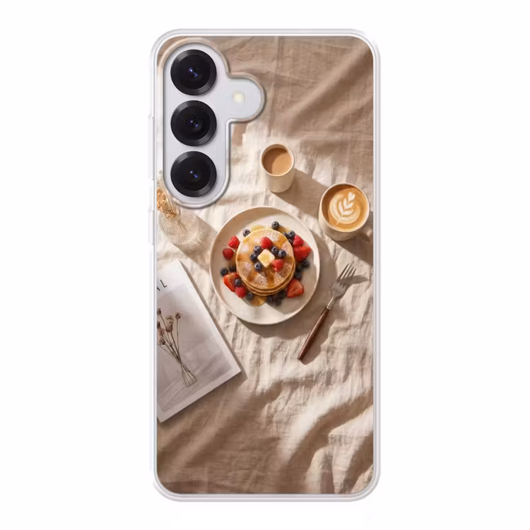 Pannenkoeken - Bessen - Ontbijt - Modern - Beige Telefoonhoesje Samsung Galaxy S26 klein -3d