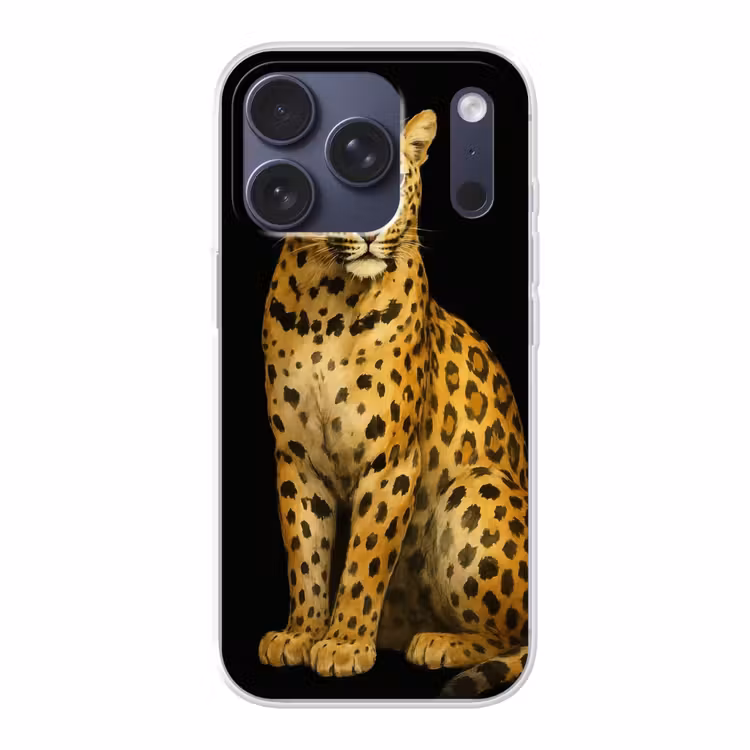 Panter - Realistisch - Bruin Telefoonhoesje iPhone 17 Pro klein -3d