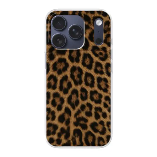 Pantervacht - Realistisch - Bruin Telefoonhoesje iPhone 17 Pro klein -3d