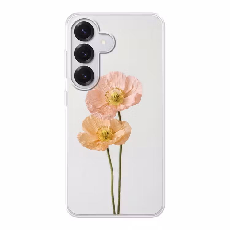 Papavers - Botanisch - Roze Telefoonhoesje Samsung Galaxy S26 klein -3d
