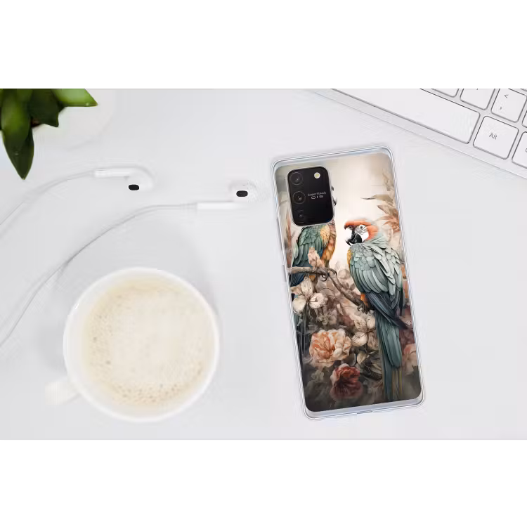 Papegaaien - Vogels - Natuur - Bloemen Telefoonhoesje Samsung Galaxy S10 Lite klein -oordopS10Lite