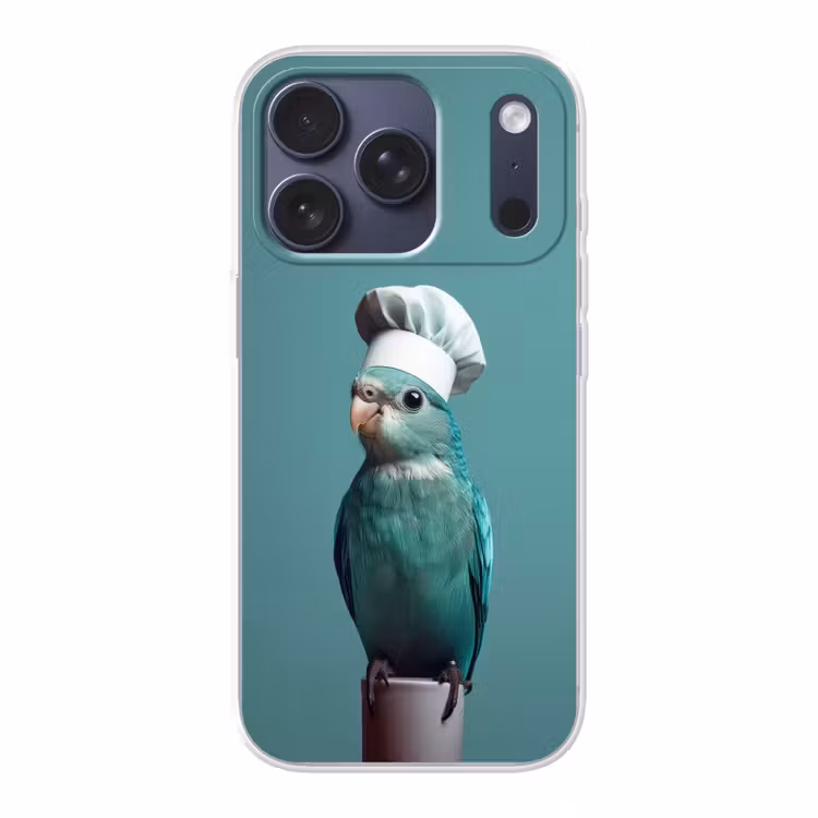 Parkiet - Vogel - Koksmuts - Cute Telefoonhoesje iPhone 17 Pro klein -3d
