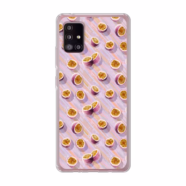 Passievrucht - Tropisch - Paars Telefoonhoesje Samsung Galaxy A51 5G klein 373 -3d
