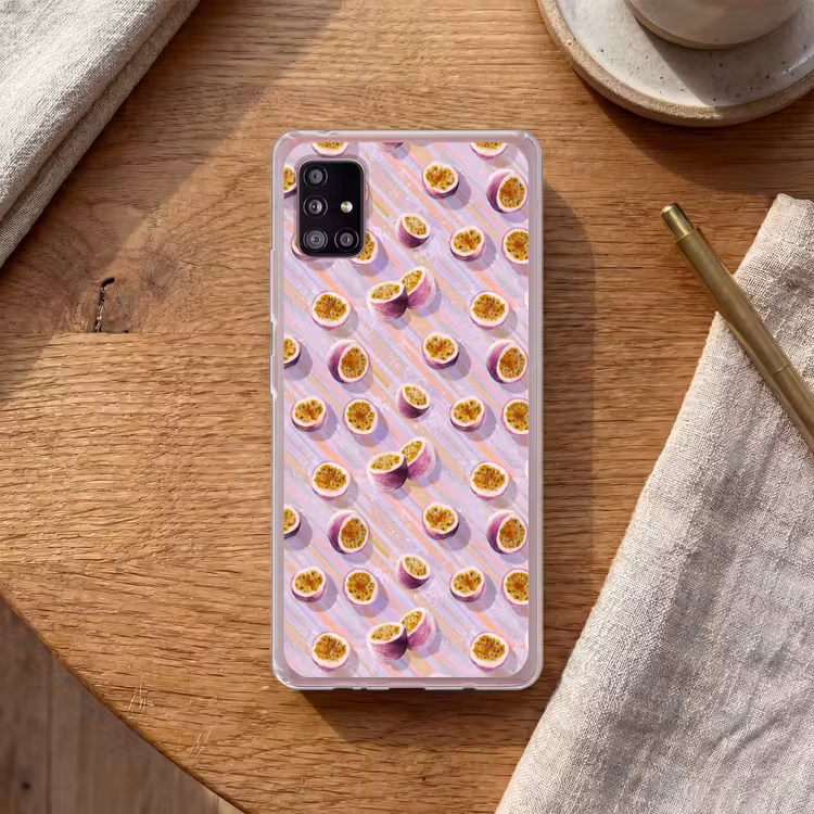 Passievrucht - Tropisch - Paars Telefoonhoesje Samsung Galaxy A51 5G klein 373 -sfeer1