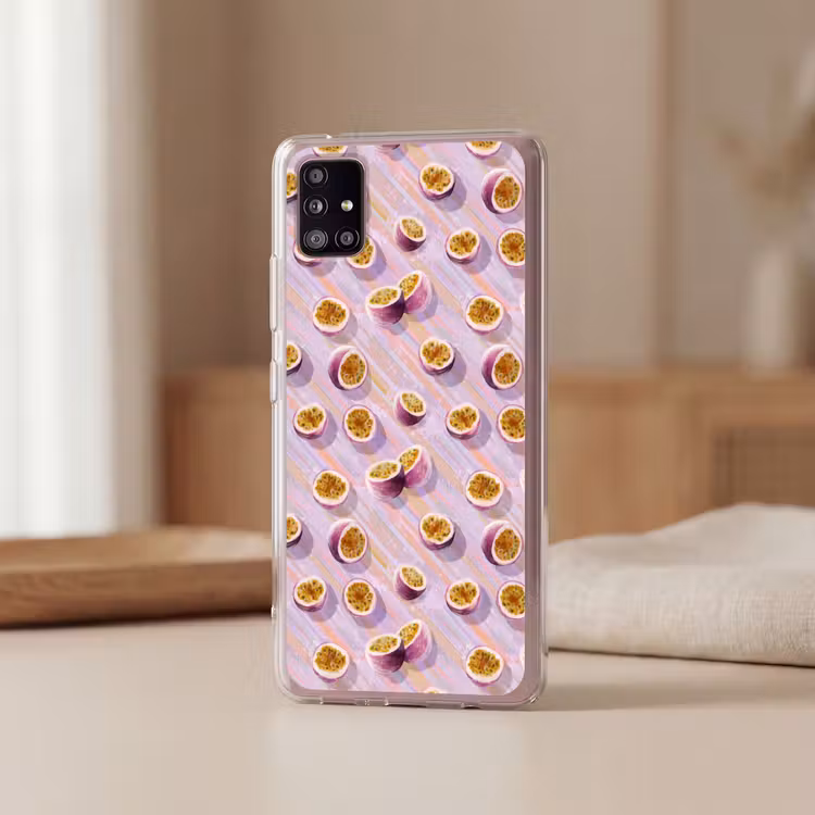 Passievrucht - Tropisch - Paars Telefoonhoesje Samsung Galaxy A51 5G klein 373 -sfeer2