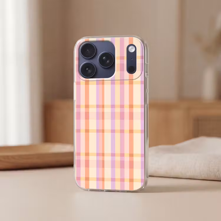 Pastel - uitpatroon - Geometrisch Telefoonhoesje iPhone 17 Pro klein 878 -sfeer2