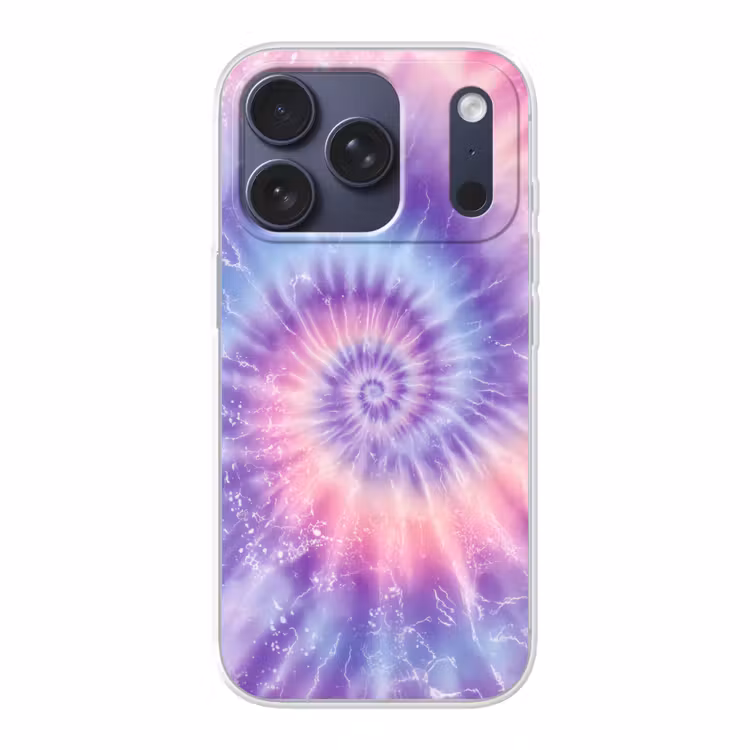 Pasteltinten - Paars - Spiraal - Marmer Telefoonhoesje iPhone 17 Pro klein -3d