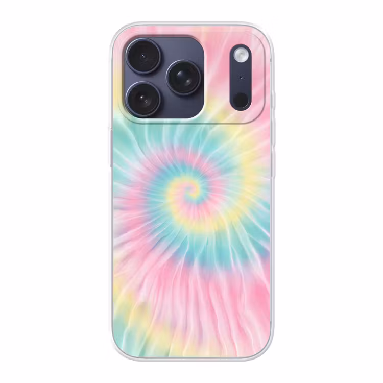 Pasteltinten - Tie dye - Roze Telefoonhoesje iPhone 17 Pro klein -3d