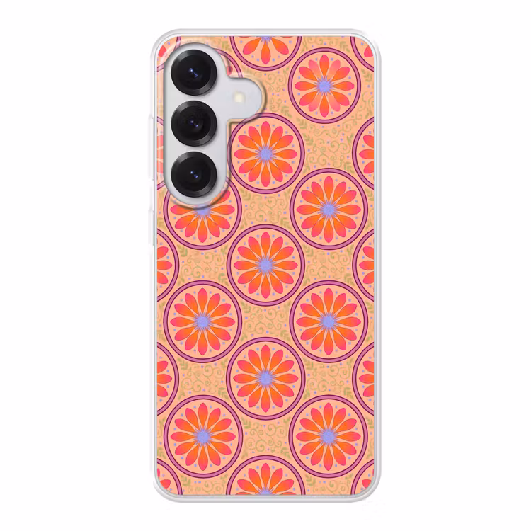 Patroon - Bloemen - Decoratief - Kleurrijk - Modern Telefoonhoesje Samsung Galaxy S26 klein -3d