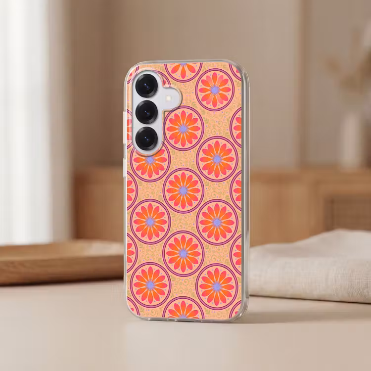 Patroon - Bloemen - Decoratief - Kleurrijk - Modern Telefoonhoesje Samsung Galaxy S26 klein -sfeer2