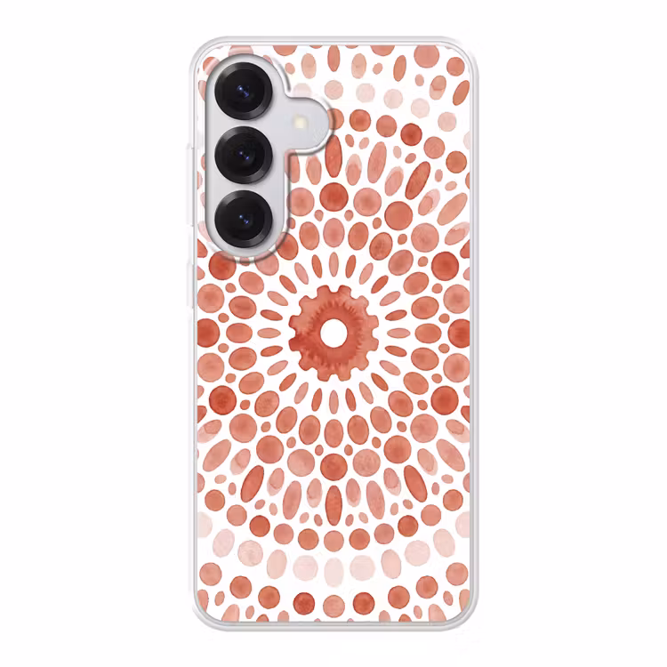 Patroon - Cirkels - Abstract - Modern - Rood Telefoonhoesje Samsung Galaxy S26 klein -3d