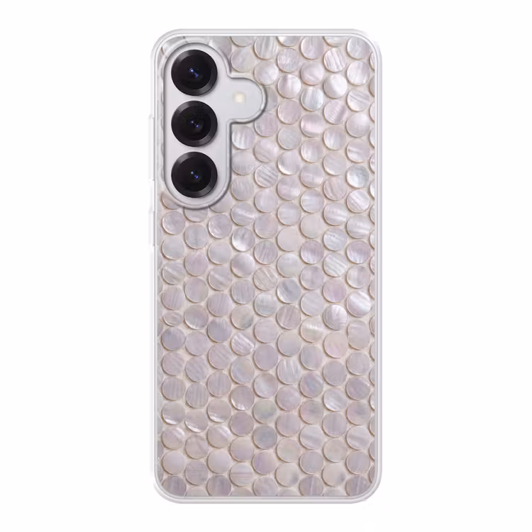 Patroon - Cirkels - Abstract - Modern - Wit Telefoonhoesje Samsung Galaxy S26 klein -3d