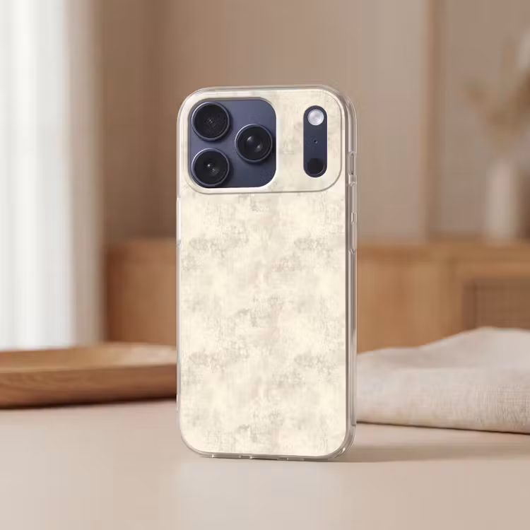 Patroon - Organisch - Beige Telefoonhoesje iPhone 17 Pro klein 878 -sfeer2