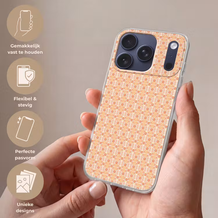 Patroon - Retro - Kleur Telefoonhoesje iPhone 17 Pro klein 878 -sfeer3_NL