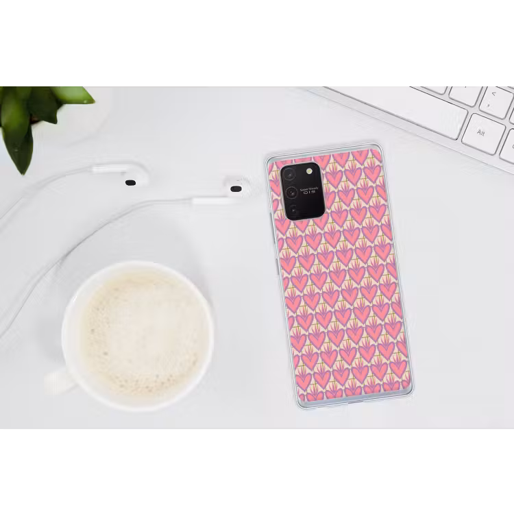 Patroon - Roze - Hartjes Telefoonhoesje Samsung Galaxy S10 Lite klein 364 -oordopS10Lite