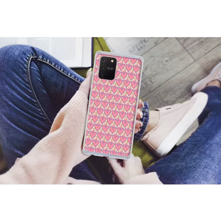 Patroon - Roze - Hartjes Telefoonhoesje Samsung Galaxy S10 Lite klein 364 -handS10Lite