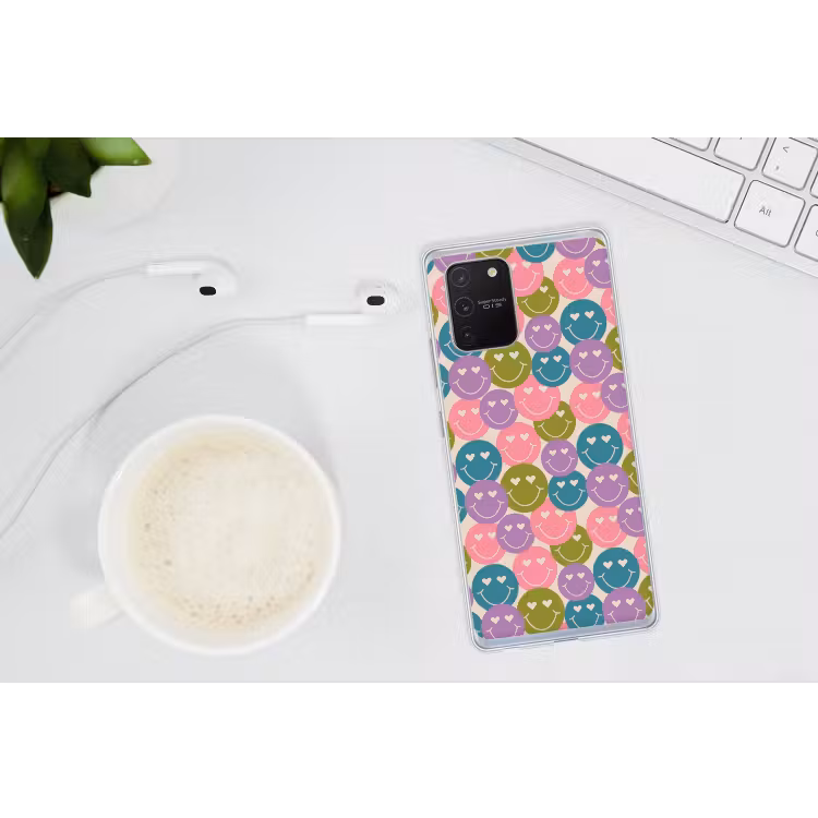 Patroon - Smiley - Kleurrijk - Hartjes Telefoonhoesje Samsung Galaxy S10 Lite klein 364 -oordopS10Lite