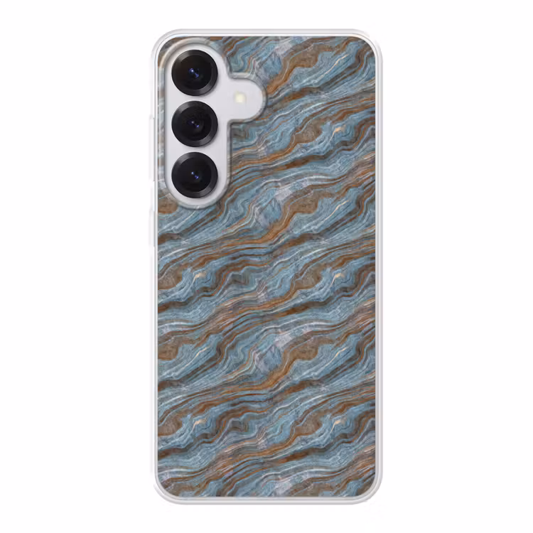Patroon - Steen - Blauw Telefoonhoesje Samsung Galaxy S26 klein 975 -3d