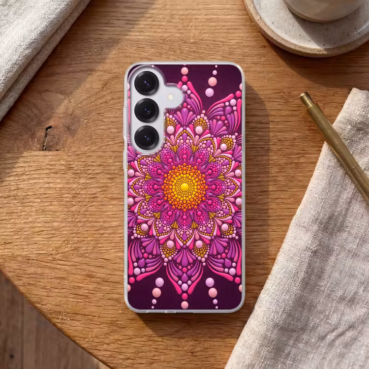 Patroon - Stippen - Abstract - Kleurrijk Telefoonhoesje Samsung Galaxy S26 klein -sfeer1