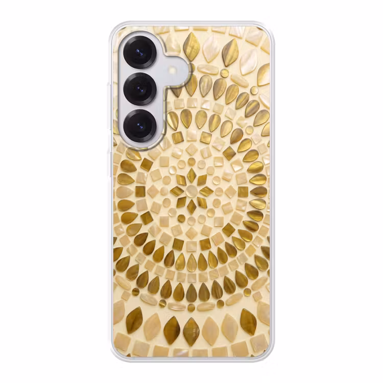 Patroon - Vormen - Mozaïek - Abstract - Goud Telefoonhoesje Samsung Galaxy S26 klein -3d
