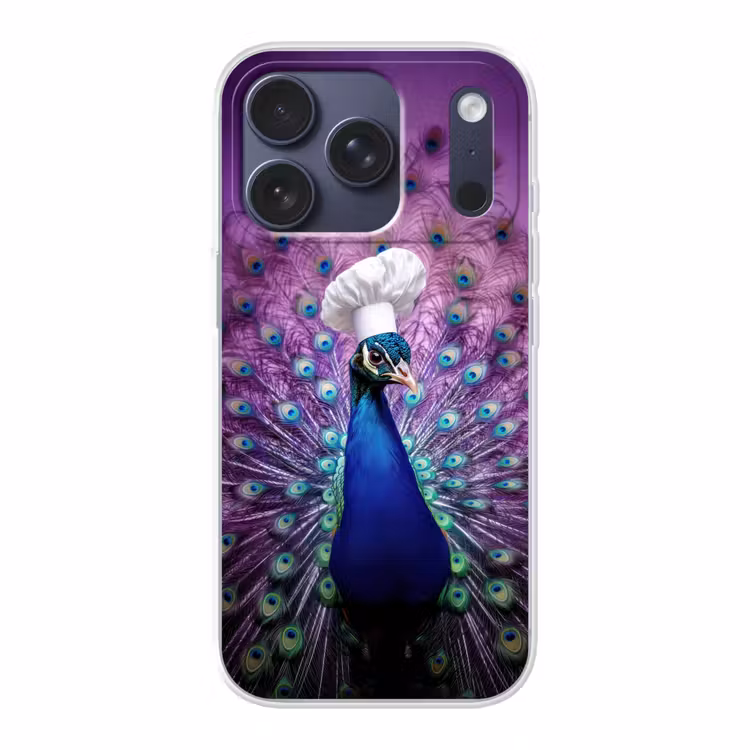 Pauw - Koksmuts - Cool - Paars Telefoonhoesje iPhone 17 Pro klein -3d