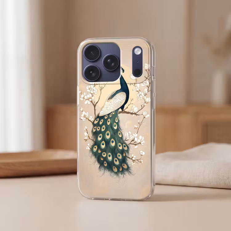 Pauw - Tak - Bloemen Telefoonhoesje iPhone 17 Pro klein -sfeer2
