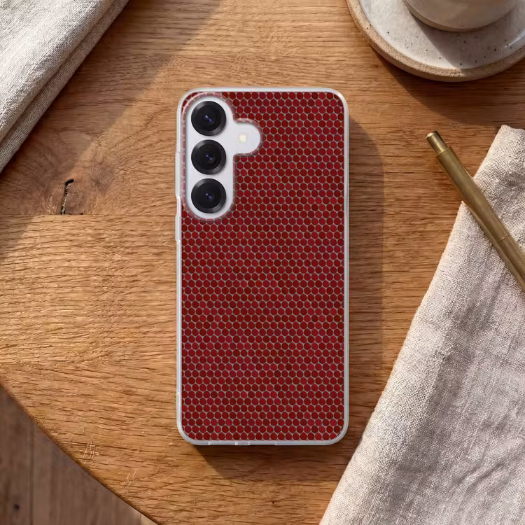 Penny - Mozaïek - Rond - Rood Telefoonhoesje Samsung Galaxy S26 klein 975 -sfeer1