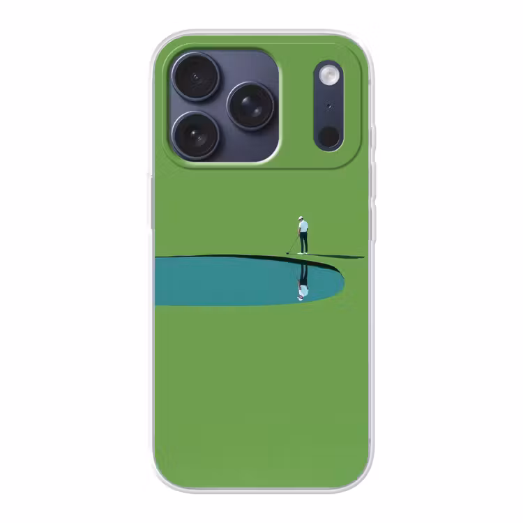 Persoon - Golf - Water - Blauw Telefoonhoesje iPhone 17 Pro klein -3d