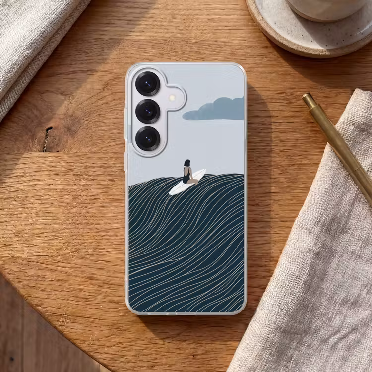 Persoon - Surfen - Oceaan - Natuur - Modern Telefoonhoesje Samsung Galaxy S26 klein -sfeer1