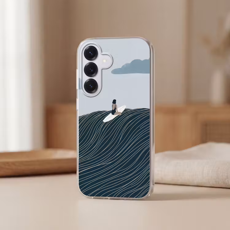 Persoon - Surfen - Oceaan - Natuur - Modern Telefoonhoesje Samsung Galaxy S26 klein -sfeer2