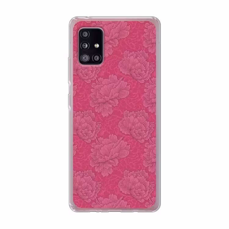 Pioenrozen - Energiek - Roze Telefoonhoesje Samsung Galaxy A51 5G klein 373 -3d