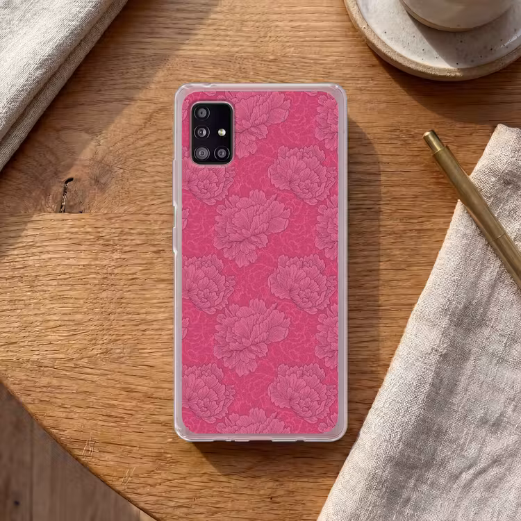 Pioenrozen - Energiek - Roze Telefoonhoesje Samsung Galaxy A51 5G klein 373 -sfeer1