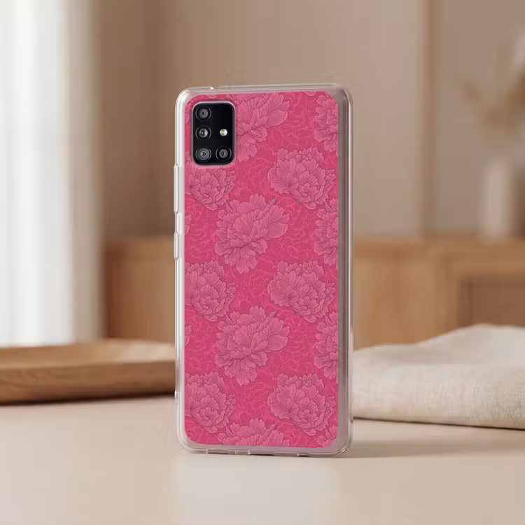 Pioenrozen - Energiek - Roze Telefoonhoesje Samsung Galaxy A51 5G klein 373 -sfeer2
