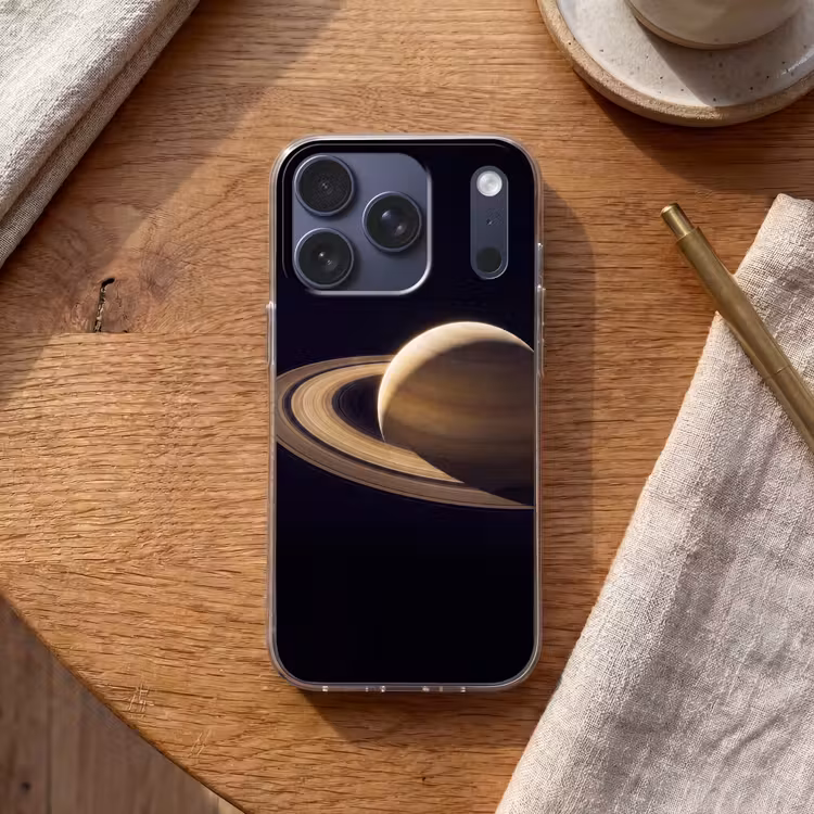 Telefoonhoesje - Planeet - Ringen - Ruimte - Planeet - Ringen - Ruimte Telefoonhoesje iPhone 17 Pro klein