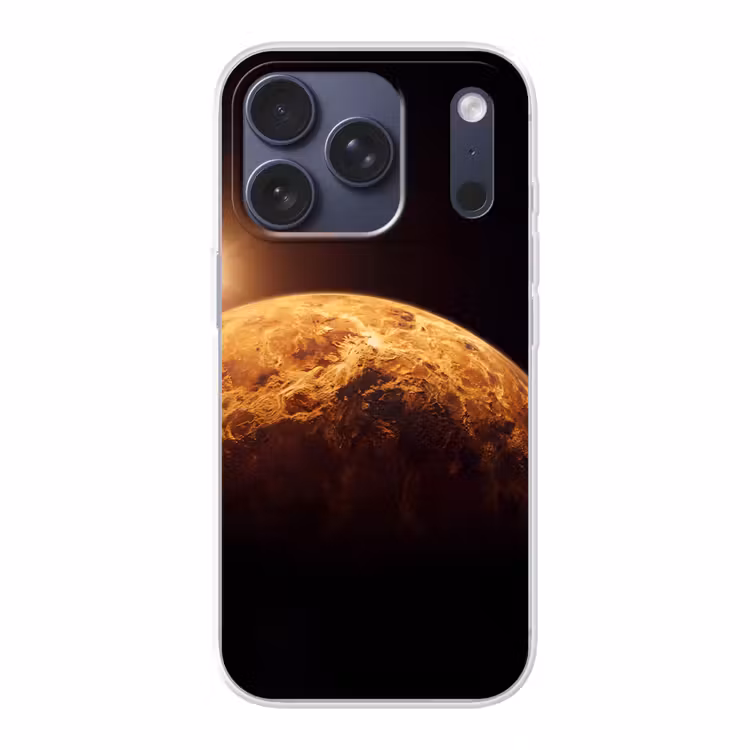 Telefoonhoesje - Planeet - Ruimte - Oranje - Planeet - Ruimte - Oranje Telefoonhoesje iPhone 17 Pro klein