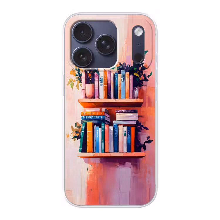 Planken - Boeken - Bladeren Telefoonhoesje iPhone 17 Pro klein -3d