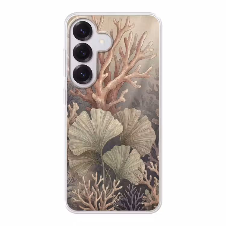 Plant - Bladeren - Zee - Illustratie - Groen Telefoonhoesje Samsung Galaxy S26 klein -3d