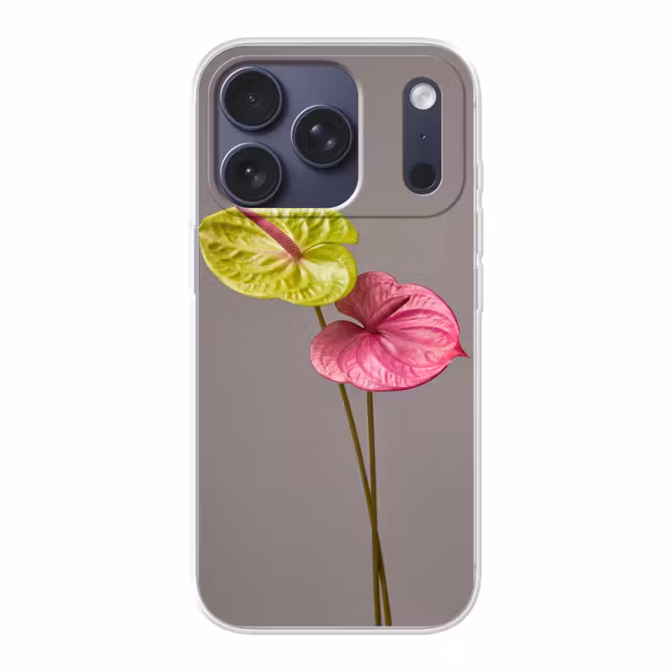 Planten - Anthurium - Groen - Roze Telefoonhoesje iPhone 17 Pro klein -3d