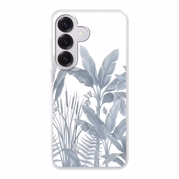 Planten - Bladeren - Natuur - Grijs Telefoonhoesje Samsung Galaxy S26 klein -3d