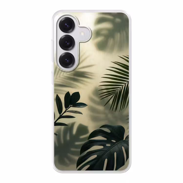 Planten - Bladeren - Schaduwen - Groen - Modern Telefoonhoesje Samsung Galaxy S26 klein -3d