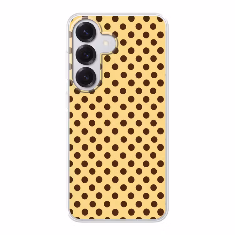 Polka Dot - Stippen - Retro - Geel - Bruin Telefoonhoesje Samsung Galaxy S26 klein 975 -3d