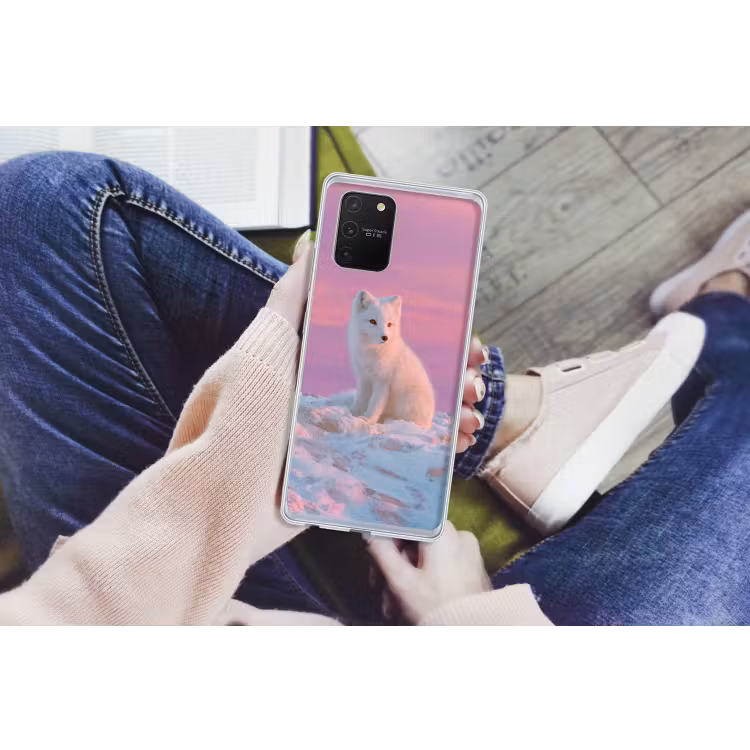 Poolvos - Sneeuw - Roze Telefoonhoesje Samsung Galaxy S10 Lite klein -handS10Lite