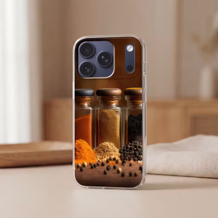 Potjes - Kruiden - Specerijen - Korrels Telefoonhoesje iPhone 17 Pro klein -sfeer2