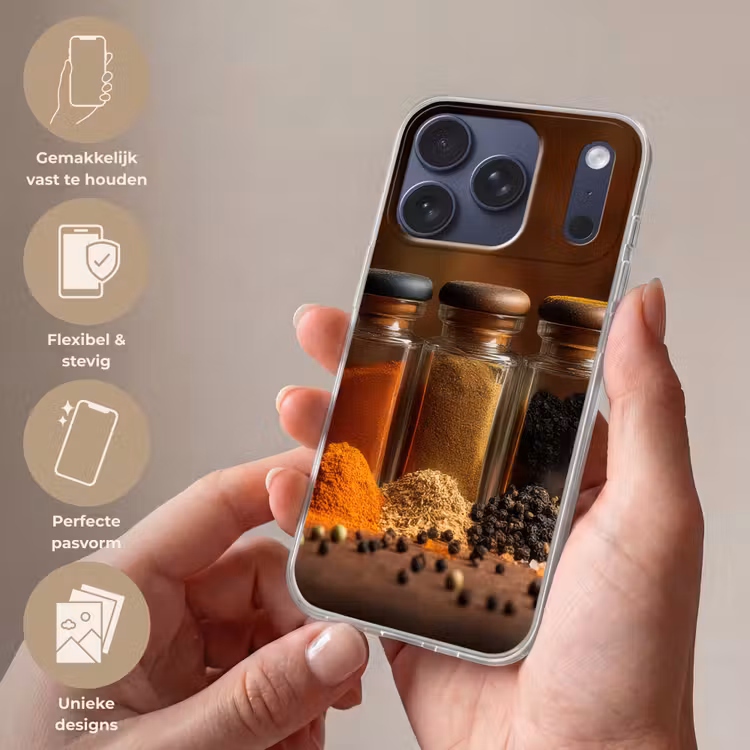 Potjes - Kruiden - Specerijen - Korrels Telefoonhoesje iPhone 17 Pro klein -sfeer3_NL