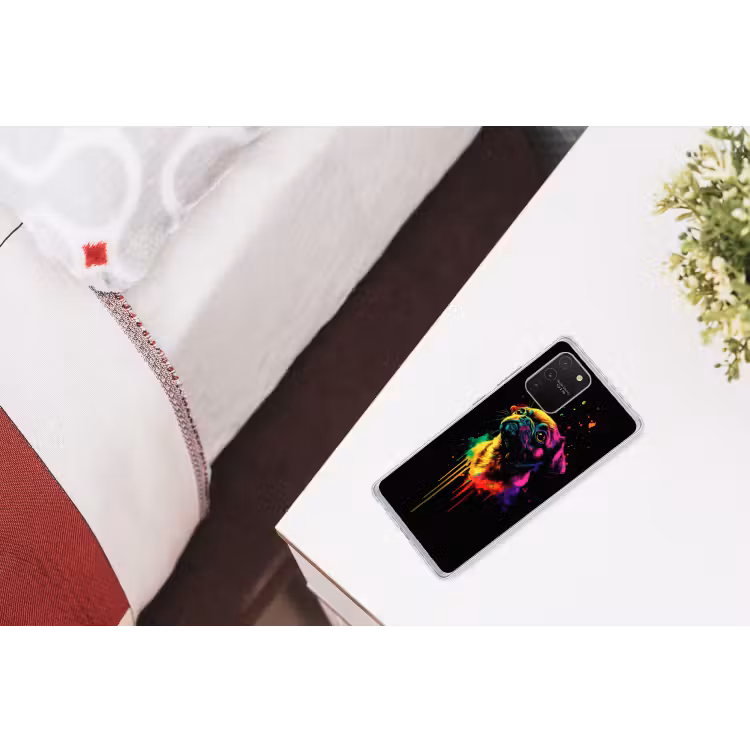 Puck - Hond - Verf - Kleuren Telefoonhoesje Samsung Galaxy S10 Lite klein -kamerS10Lite