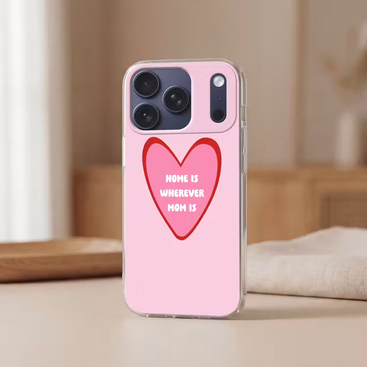 Quote - Moeder - Roze Telefoonhoesje iPhone 17 Pro klein -sfeer2