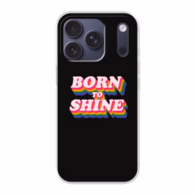 Quote - Regenboog - Roze - Zwart Telefoonhoesje iPhone 17 Pro klein -3d