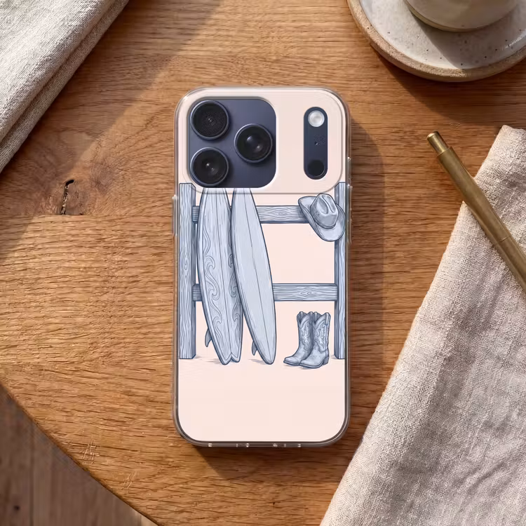 Recreatie - Kleding - Avontuur - Illustratie - Zomer Telefoonhoesje iPhone 17 Pro klein -sfeer1