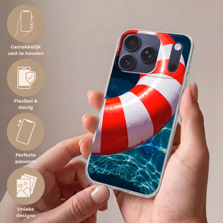 Recreatie - Water - Zomer - Rood - Wit Telefoonhoesje iPhone 17 Pro klein -sfeer3_NL