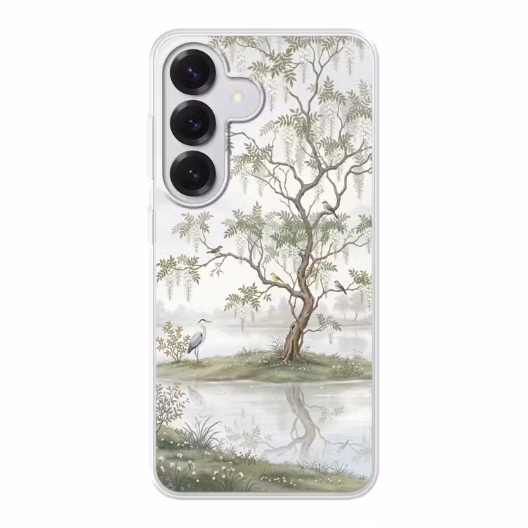 Reiger - Landschap - Groen Telefoonhoesje Samsung Galaxy S26 klein -3d